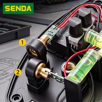 Palm-Size 90 °   Laser double ligne de style souris, haute luminosité, lumière verte, mesureur d'angle droit, adsorption magnétique puissante