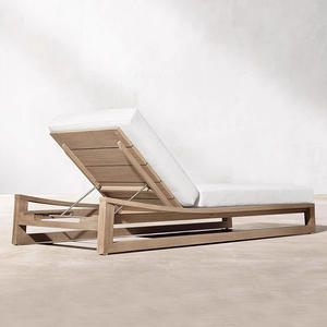 <span class=keywords><strong>Chaise</strong></span> longue en bois extérieure haut <span class=keywords><strong>de</strong></span> gamme pour cour Villa piscine <span class=keywords><strong>jardin</strong></span> <span class=keywords><strong>chaise</strong></span> <span class=keywords><strong>de</strong></span> plage en plein air durable pour famille d'accueil en bord <span class=keywords><strong>de</strong></span> mer - Product Image 4