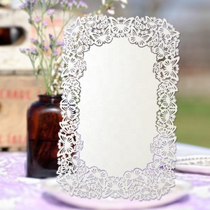 Laser cut Fancy Wedding/kỷ niệm/engagement/Bridal/bé tắm/tốt nghiệp bên đơn lời mời thẻ với dịch vụ in ấn - Product Image 1