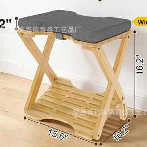 Ergonomic Wooden Footrest <b>Adjustable</b> Solid Wood <b>Office</b> <b>Desk</b> Footstool Home Use - Product Image 2