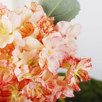 Buket Bunga Hydrangea Buatan Gaya Eropa dengan Pinggiran Terbakar - Dekorasi Bunga Plastik Buatan Tangan Sentuhan Alami Tahan Lama Ramah Lingkungan