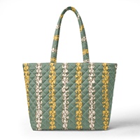 Nouveau sac fourre-tout pour femme imprimé sur mesure, style hawaïen, matelassé, ouvert, personnalisé, grande capacité, en polyester souple