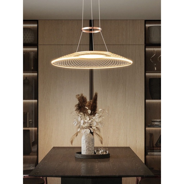 Postmodern Minimalist Adjustable Height Chandelier Hanging Pendant Light for Dining Room Features