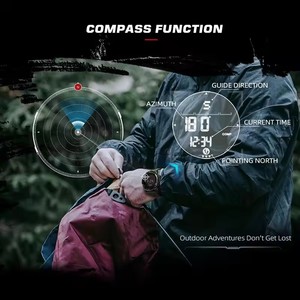 NORTH EDGE ALPS Montre Digitale Originale pour Homme Fibre de Carbone Extérieur Antichoc Sport Super Légère Boussole Étanche 50M Montre-Bracelet - Product Image 4
