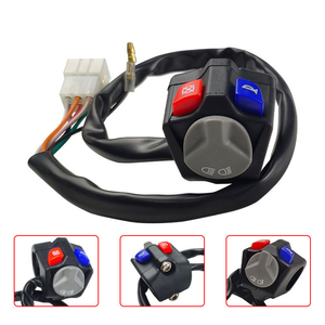 Interruptor combinado universal para manillar de motocicleta, integrado con luz delantera, bocina y corte de encendido, con arnés de cableado. - Product Image 6