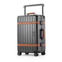 Valise rigide de luxe pour PC - Légère, 20 pouces, bagage à main professionnel avec roulettes silencieuses et cadre en aluminium