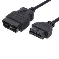 Alta calidad 16 pin hembra obd2 obd ii obd 2 cable