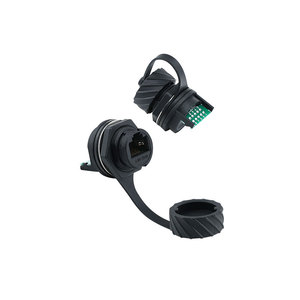Connecteur de base <span class=keywords><strong>femelle</strong></span> <span class=keywords><strong>RJ45</strong></span> industriel étanche IP68 avec contacts en cuivre et boîtier en nylon pour utilisation extérieure - Product Image 3