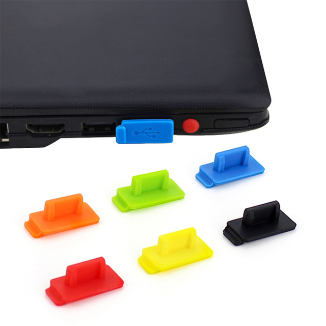 Waterproof Dust Plugs for Electronics Universal Silicone Hole Covers for Laptop USB Phone Tablet Camera Charging Ports