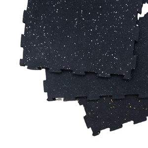 Lồng vào nhau gạch lát sàn cao su đầy màu sắc <span class=keywords><strong>EPDM</strong></span> hạt đàn hồi nâng trọng lượng phòng tập thể dục gạch cao su nhà mùi thân thiện phòng tập thể dục sàn mat - Product Image 4