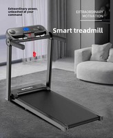 Tapis roulant électrique M5 en stock avec surveillance de la fréquence cardiaque, modèle pliable pour usage domestique, connectivité application musicale, réglage de l'inclinaison