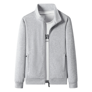 2026 High Quality Eco-Friendly Worsted Fabric Jacket 250g-300g <b>Weight</b> <b>Stand</b> Collar Zipper Closure Casual Style Men - Product Image 1