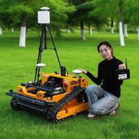 Tondeuse à fléaux thermique télécommandée automatique GPS AWY-550 24V sans fil autopropulsée avec fonction de travail automatique pour terrains en pente et vergers
