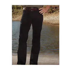 Pantalon de travail en coton pour hommes, vêtement nouveau style, de couleur noire