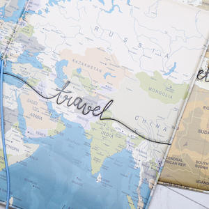 3D数字打印地图旅行文件架飞机票和护照保护袋，用于商务和促销礼品 - Product Image 2