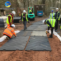 Tapis de protection antidérapants à haute capacité de charge pour pelles et grues, protection de sol en plastique pour accès sur terrains molletonnés