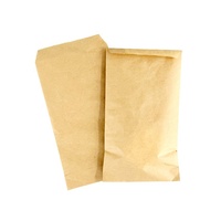 Sac en papier kraft blanc et brun recyclable personnalisé, refermable à chaud sur trois côtés, emballage plat, pochette artisanale pour marchandises, petit sac à friandises