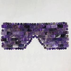 Máscaras faciales de cristal de cuarzo rosa Natural personalizadas, herramienta de masaje, piedra de tigre frío, máscara de Ojos de cuarzo rosa de Jade, masaje de ojos - Product Image 3