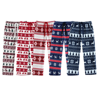 Pantalon de pyjama thermique unisexe pour adulte, doux en polaire et flanelle, avec imprimé nordique personnalisé, idéal pour l'automne et Noël, vente en gros