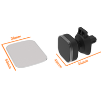 Soporte magnético fuerte portátil para teléfono móvil, soporte de montaje para salida de aire de coche para teléfono, teléfonos, teléfono 15 Pro Max, 4 - 7 pulgadas, Lock Go
