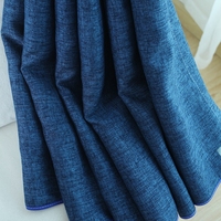 Vente en gros de panneau de rideau tissé en lin 100% polyester moderne tissu occultant à œillets solides cantonnière prête à l'emploi intégrée à ombrage élevé