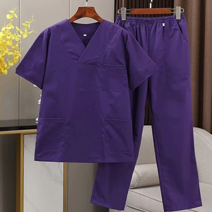 Tenues médicales élégantes pour le personnel hospitalier, ensembles de blouses élégantes pour femmes, tissu écologique, uniforme médical style jogger yoga - Product Image 4