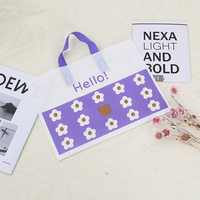Sac en plastique LDPE recyclable avec poignée en boucle, emballage commercial, sac fourre-tout pour petites entreprises, impression offset personnalisée, sac cadeau personnalisé