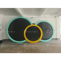 Flotteur de piscine gonflable en PVC Funworldsport, flotteurs de plage gonflables, plateforme aquatique gonflable pour bateau