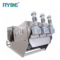 Presse à vis multi-disques RYDE 353 en acier inoxydable SS304 avec moteur et boîte de vitesses, garantie 1 an pour la déshydratation des boues