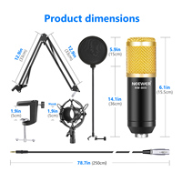 Neewer – support de Microphone et de bras de Microphone à condensateur professionnel, avec support antichoc et pince de montage