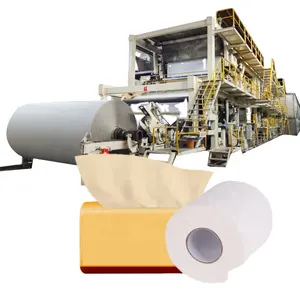 Toilettenpapierherstellungsmaschine seidenrollen-rückwicklung schneiden verpacken komplettset