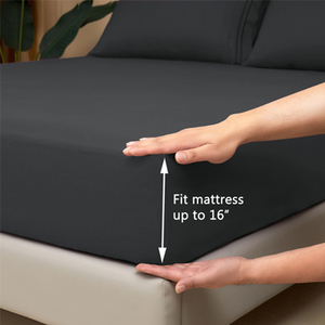 Housse de lit ultra douce de haute qualité 100% microfibre polyester Drap housse en microfibre - Product Image 4