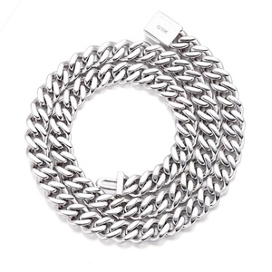 Nuevo Diseño, Cadena Cubana de Oro Blanco de 10k con Diamantes Cultivados en Laboratorio DEF de 8mm, Collar Hiphop para Mujeres y Hombres 	 Pulsera de Joyería de 7-24 Pulgadas - Product Image 3