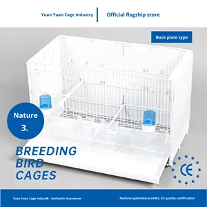 Cages à oiseaux en gros - Cages d'élevage pour perroquets, canaris, sérens et oiseaux hibiscus, structure en fil métallique, petite taille pour usage domestique - Product Image 2