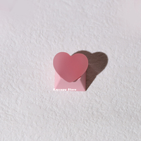 1pcs Cute Pink Crystal Heart Keycap pour Cherry MX Switch Clavier mécanique DIY en acier inoxydable avec Loving Heart Design