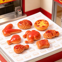 Ensemble de seaux miniatures en résine peints, accessoires alimentaires simulés, pour maison de poupée, jeu d'imitation, bricolage, décoration artisanale