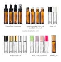Bouteille d'huile essentielle 10 ml en verre clair sérum pour les yeux bouteille à bille roulante pour parfum