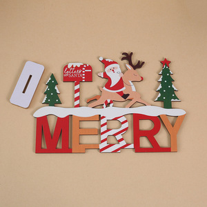 Decorazione Natalizia da Tavolo in Legno a Strati con Supporto, Design Babbo <span class=keywords><strong>Natale</strong></span>, Renna, Albero di <span class=keywords><strong>Natale</strong></span> e Cassetta Postale, Ornamento Invernale per Interni - Product Image 2