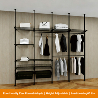 Armoire métallique, étagère de rangement ouverte, vestiaire, design pour chambre à coucher, combinaison de matériaux, accessoires, structure, multifonctionnel