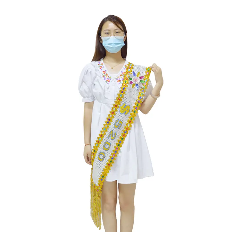 Manufactory 48h fast delivery bride to be groom to be happy birthday ribbon sash