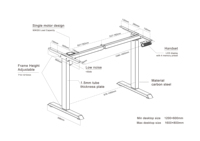 Support de bureau électrique moderne à 2 étages, cadre de bureau réglable pour appareil de bureau