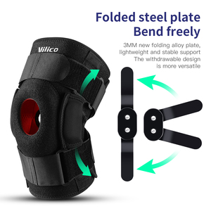 Joelheira Profissional Articulada com Placas de Aço, Suporte Ajustável em Neoprene, Proteção Abrangente e Estabilização do Menisco - Product Image 3