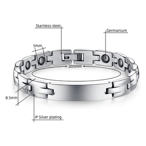 Pulsera de Energía Cuántica de Acero Inoxidable con Logotipo OEM Hoonni, <span class=keywords><strong>Iones</strong></span> <span class=keywords><strong>Negativos</strong></span>, Mejora el Sueño, Producto <span class=keywords><strong>para</strong></span> el Cuidado de la Salud - Product Image 5