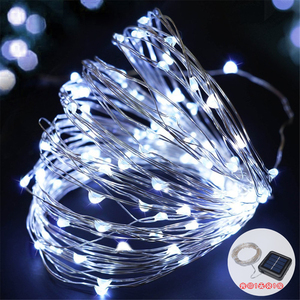 Christmas 100 LED Lighteer Copper Wire String Lights 10メートルSolar Fairy String Light Outdoor Fairy Lights