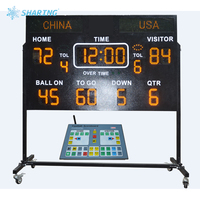 Tableau d'affichage électronique portable à roulettes avec écran LED, standard pour les terrains de sport en plein air et les stades