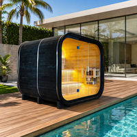 Sauna de Vapor Húmedo de Madera de Abeto para Exteriores, Tamaño Personalizado, Impermeable, para Jardín