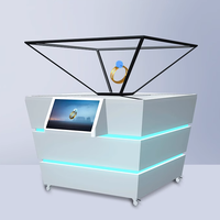 Vitrine hologramme à 270 degrés wifi système de fenêtres écran tactile transparent projecteur hologramme 3d