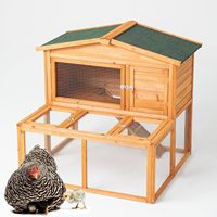 Poulailler en bois de sapin, style tendance, toit en bois imperméable, porte d'accès, cage à volailles pour jardin, poules, lapins, petits animaux, toutes saisons