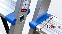 Marchepied pliant à libération rapide en 2 étapes, large, antidérapant, en aluminium, conforme EN 14183, capacité de charge 150 kg, pour escalier et entrepôt