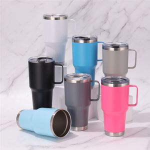 Minimalist Sturdy 30oz Stainless Steel Car <b>Cup</b> <b>Large</b> Capacity in Ice-Resistant Portable for Stylish Simplicity Car <b>Cup</b> Handle - Product Image 1